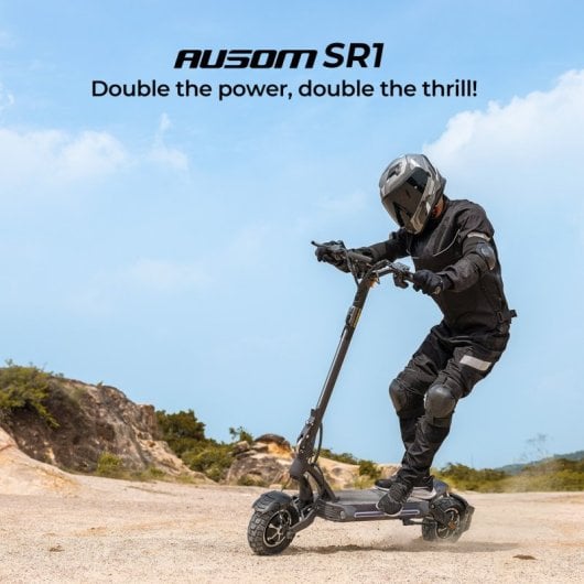 Ausom Sr1 Patinete Eléctrico Doble Motor 1000w*2 Gris