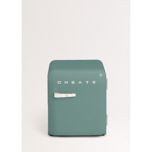 Create Frigorífico Mini Retro 48L R600a Eco Friendly Verde/Mármol F