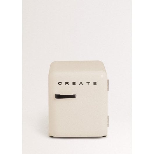 Create Frigorífico Retro Mini 48L Gas R600a Beige/Negro F