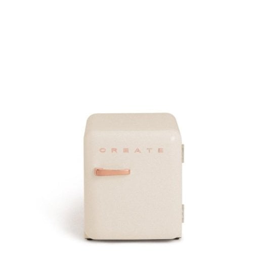 Create Frigorífico Retro Mini 48L Gas R600a  ECO Friendly Baige/Rosa F