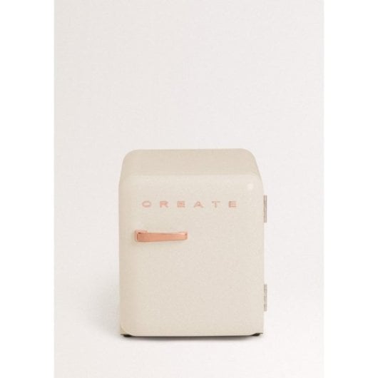 Create Frigorífico Retro Mini 48L Gas R600a  ECO Friendly Baige/Rosa F