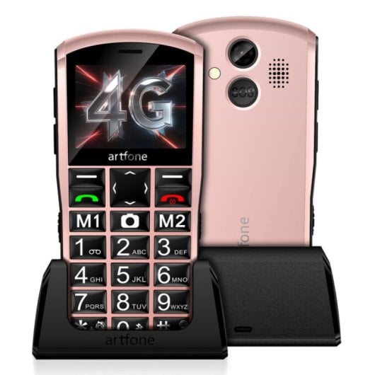 Móvil Básico Artfone A400 4g Teléfono Para Personas Mayores Con Botón Sos Oro