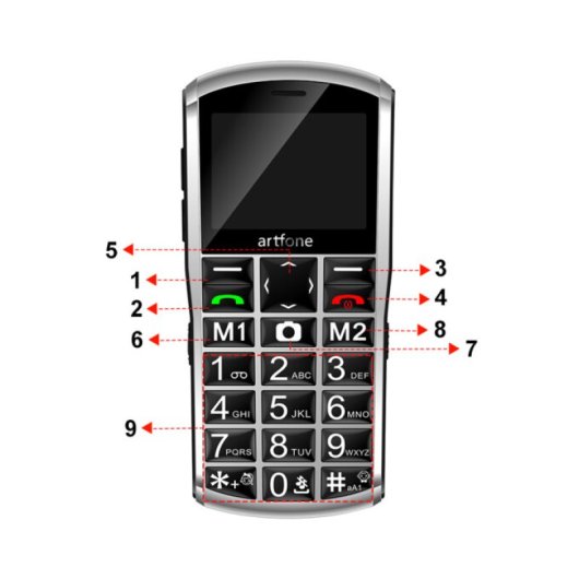 Móvil Básico Artfone A400 4g Teléfono Para Personas Mayores Con Botón Sos Oro