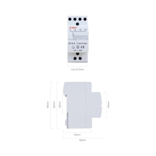 Transformador EZVIZ CS-CMT-A0 Entrada 230V Salida 8/12/24V 323g 86mm