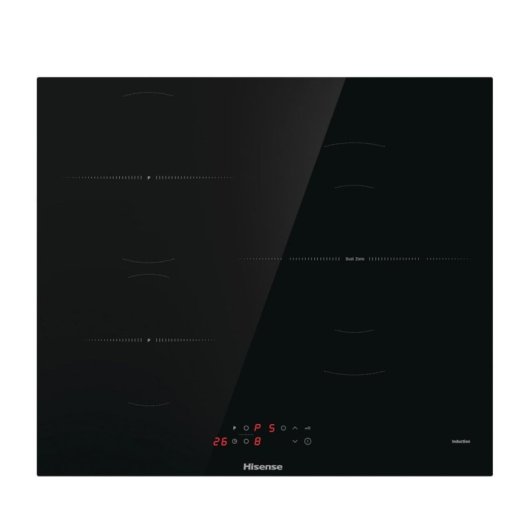 Placa De Inducción Hisense Hi6311bsce 7200w 3 Zonas Negro 59 Cm