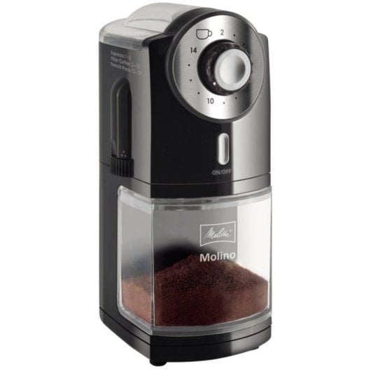 Moulin à café Melitta Molino 200g Acier Inoxydable 17 Options de Mouture