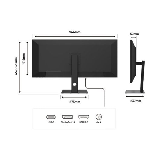 Japannext Jn-ips401uwqhd144-c90w Monitor Gaming 40" Ips Uwqhd 144hz 1ms