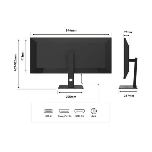 Monitor PC JAPANNEXT JN-IPS401UWQHD144-C90W 40'' UltraWide QHD 144Hz IPS HDR 1ms