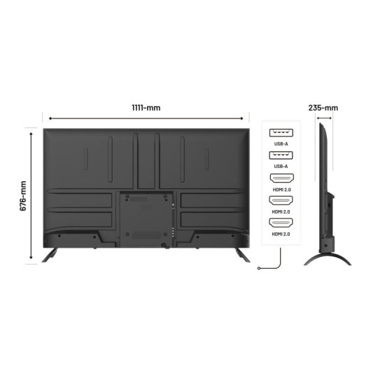 Monitor JAPANNEXT JN-i50U 50" UltraHD 4K 60Hz IPS HDR FreeSync Altifalantes