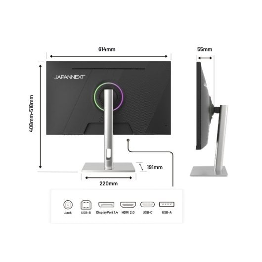 Japannext Jn-ips275k-hspc9 Monitor Pc Para Oficina 27" 5k Usb-c (+90 W De Carga)