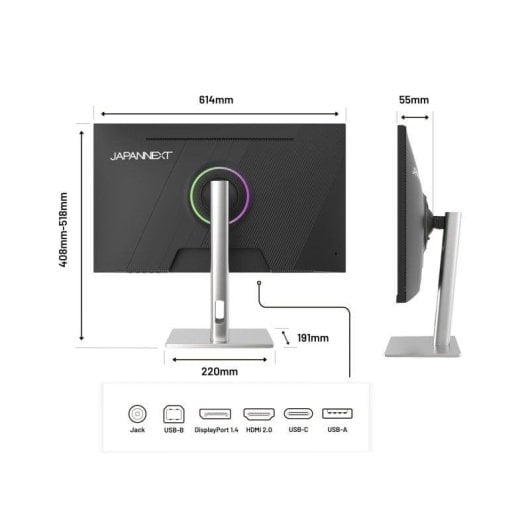 Écran PC JAPANNEXT JN-IPS275K-HSPC9 27" Ultra HD 5K 60Hz IPS USB-C 8ms Ergonomique