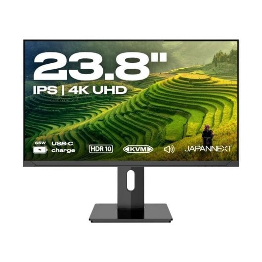Japannext Jn-ips2380uhdr-c65w-hsp Monitor Pc Para Oficina 23.8" 4k Uhd Usb-c (+65 W De Carga)
