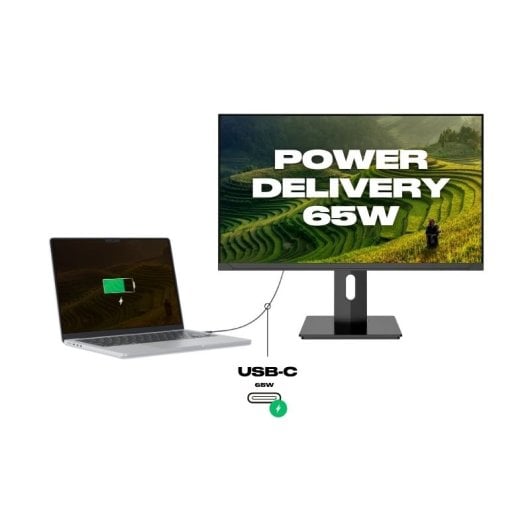 Japannext Jn-ips2380uhdr-c65w-hsp Monitor Pc Para Oficina 23.8" 4k Uhd Usb-c (+65 W De Carga)