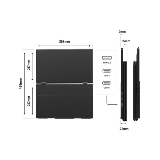 Japannext JN-DMD-IPS156F Doble Monitor 2 x 15.6" IPS Full HD