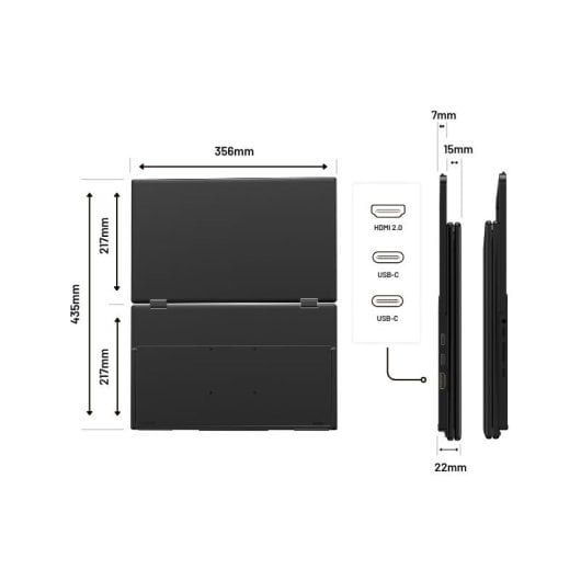 Japannext Jn-dmd-ips156f Doppio monitor 2 x 15,6" Ips Full HD