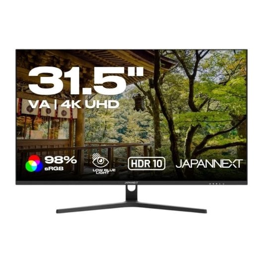 Japannext JN-V315UHDR PC-Monitor fürs Büro, 31,5 Zoll, VA, 4K UHD, 60 Hz