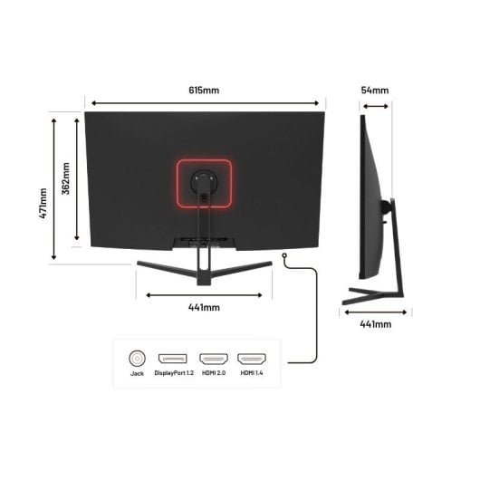 Japannext JN-V315UHDR PC-Monitor fürs Büro, 31,5 Zoll, VA, 4K UHD, 60 Hz