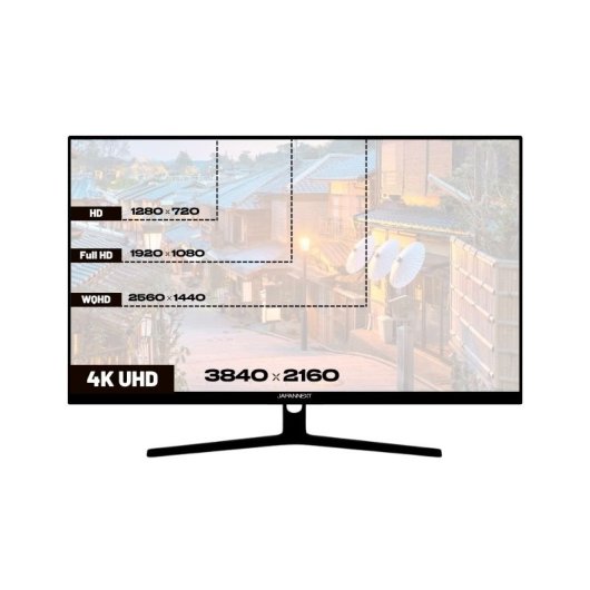 Japannext JN-V315UHDR PC-Monitor fürs Büro, 31,5 Zoll, VA, 4K UHD, 60 Hz