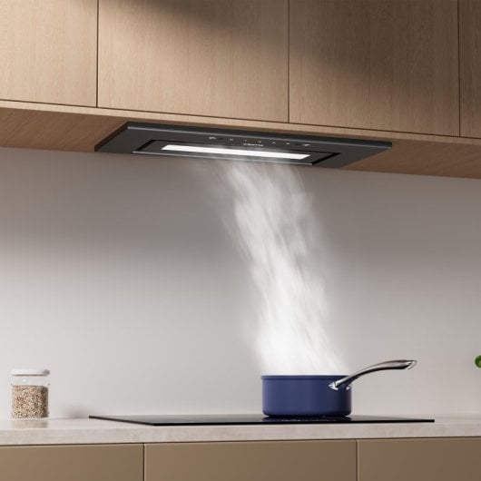 Ciarra Dunstabzugshaube, 60 cm, 460 m³/h, Umluft, mit Kohlefiltern (2 Stück), Handbewegungssteuerung, Schwarz, AWB6931B