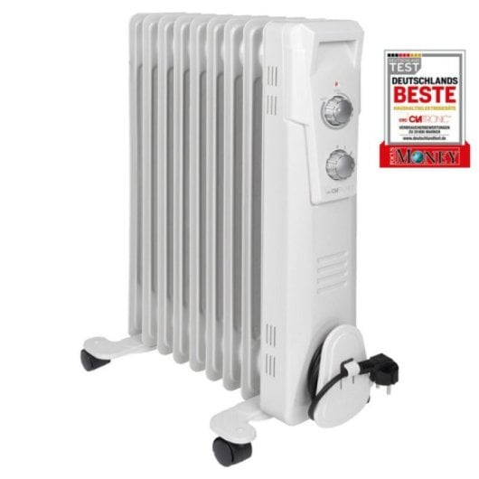 Radiador de aceite Clatronic RA 3736 9 varillas 2000W termostato ruedas seguridad compacto