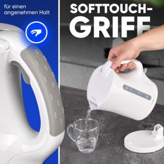 Chaleira Elétrica Clatronic WK 3819 WH 1,7L 2200W Filtro Antical Branca