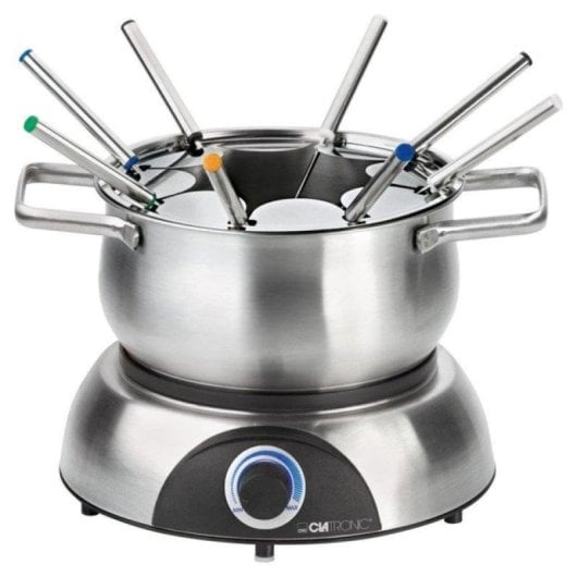 Fondue Clatronic FD 3783 Acero Inoxidable 1,2 L Termostato 8 personas