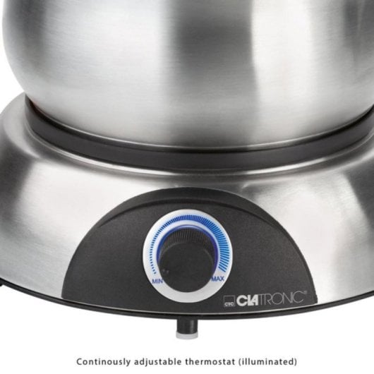 Fondue Set Clatronic FD 3783 Acier Inoxydable 1,2L 1400W pour 8 Personnes