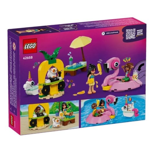 Festa na Piscina Lego Friends Unicórnio e Flamingo - 42658