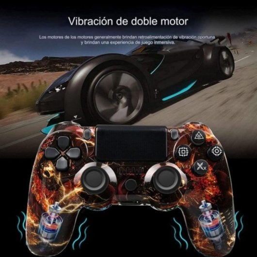Joystick inalámbrico Compatible PS4 Bluetooth doble vibración 600mAh antideslizante dibujos animados
