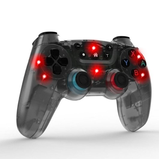 Mando inalámbrico Switch Multiplataforma 7 Colores LED Vibración 20h Ergonomía Pro