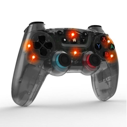 Mando inalámbrico Switch Multiplataforma 7 Colores LED Vibración 20h Ergonomía Pro