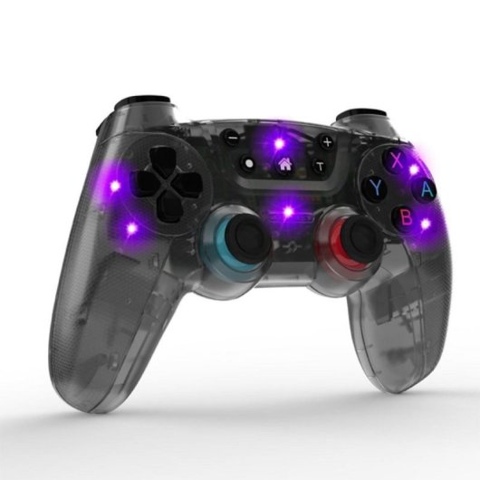 Mando inalámbrico Switch Multiplataforma 7 Colores LED Vibración 20h Ergonomía Pro