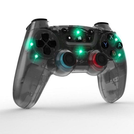 Mando inalámbrico Switch Multiplataforma 7 Colores LED Vibración 20h Ergonomía Pro