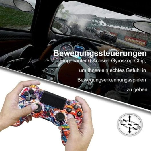 Mando inalámbrico Bluetooth para PS4 Batería 600mAh Vibración Dual Antideslizante