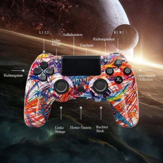 Mando inalámbrico Bluetooth para PS4 Batería 600mAh Vibración Dual Antideslizante