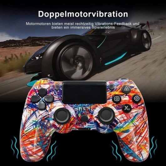 Mando inalámbrico Bluetooth para PS4 Batería 600mAh Vibración Dual Antideslizante