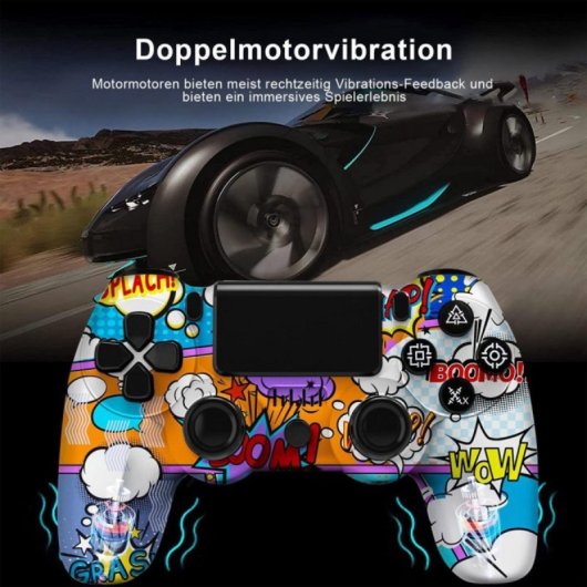 Mando Bluetooth inalámbrico Compatible PS4 Vibración Dual Batería 600mAh Antideslizante