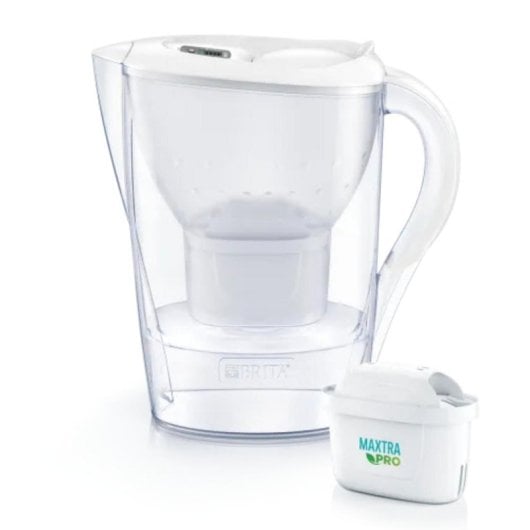 Jarra filtrante BRITA Marella Blanca 2,4L con 2 Cartuchos Maxtra Pro