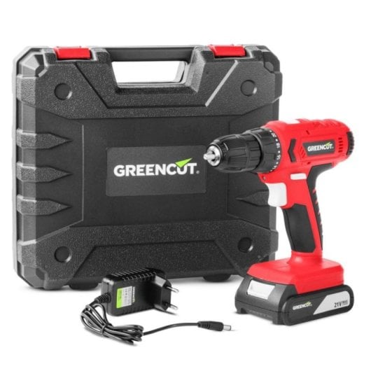 Taladro Atornillador Greencut TD210L 21V 1.3Ah 1500rpm Batería Litio Luz LED