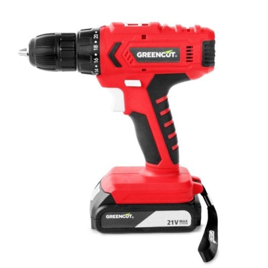 Taladro Atornillador Greencut TD210L 21V 1.3Ah 1500rpm Batería Litio Luz LED