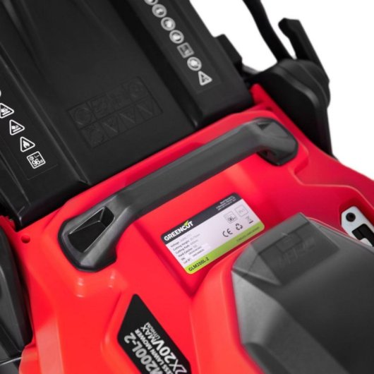 Cortacésped Greencut GLM200L-2 Batería Litio 40V 2x20V 430mm Motor Brushless 6 Alturas