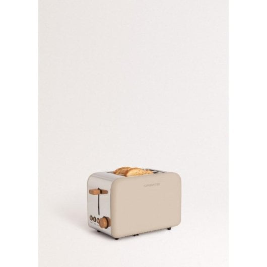 Tostadora Create Toast Retro 2 rebanadas Arena ABS Acero 850W cable 0,8m 6 niveles