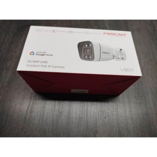Caméra IP Foscam V8EP PoE 8MP 4K avec audio bidirectionnel, détection intelligente, extérieure