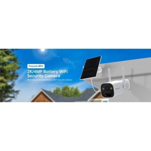 Caméra de surveillance Foscam BP4 2K Vision Nocturne Extérieure Alarme et Panneau Solaire