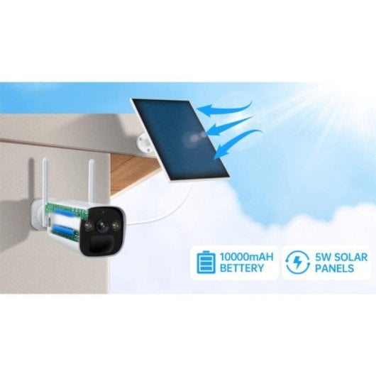 Foscam BP4 Solarkamera 2K 10000mAh Akku Farbnachtsicht Alarm IP66