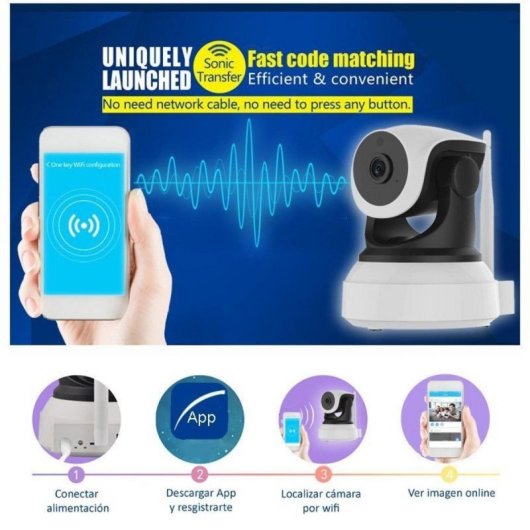 DIYTECH C7PRO-24S WiFi HD IP-Kamera für den Innenbereich, Bewegungssensor, Nachtsicht