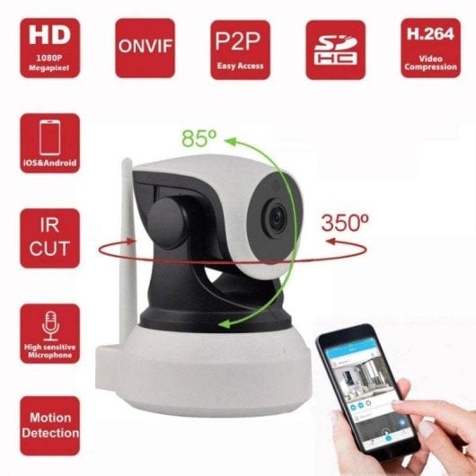 Überwachungskamera DIYTECH C7PRO-24S HD Nachtsicht Innen Bewegungserkennung