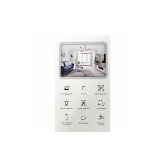 Telecamera di sicurezza DIYTECH Dual WiFi da 2 MP, visione notturna da 8 m, intelligenza artificiale, audio bidirezionale
