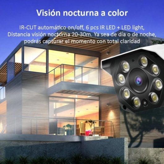 Cámara de Seguridad 4G LTE Giro 360° Visión Nocturna 3MP IA IP66 Exterior