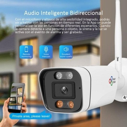 Câmera de vigilância DIYTECH FullHD 4MP Visão Noturna Interna e Externa IA